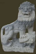 Lion stone sculpture