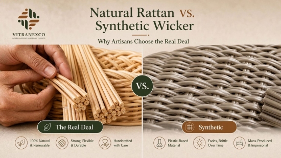 Natural Rattan Core vs. Synthetic Wicker: Why Artisans Choose the Real Deal