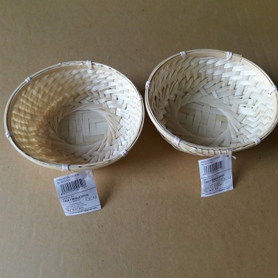 Round Handwoven Bamboo Bread Baskets