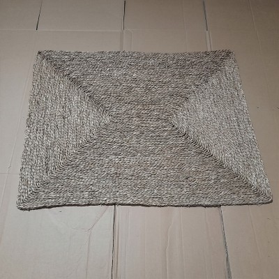 Natural Rectangular Woven Seagrass Mat