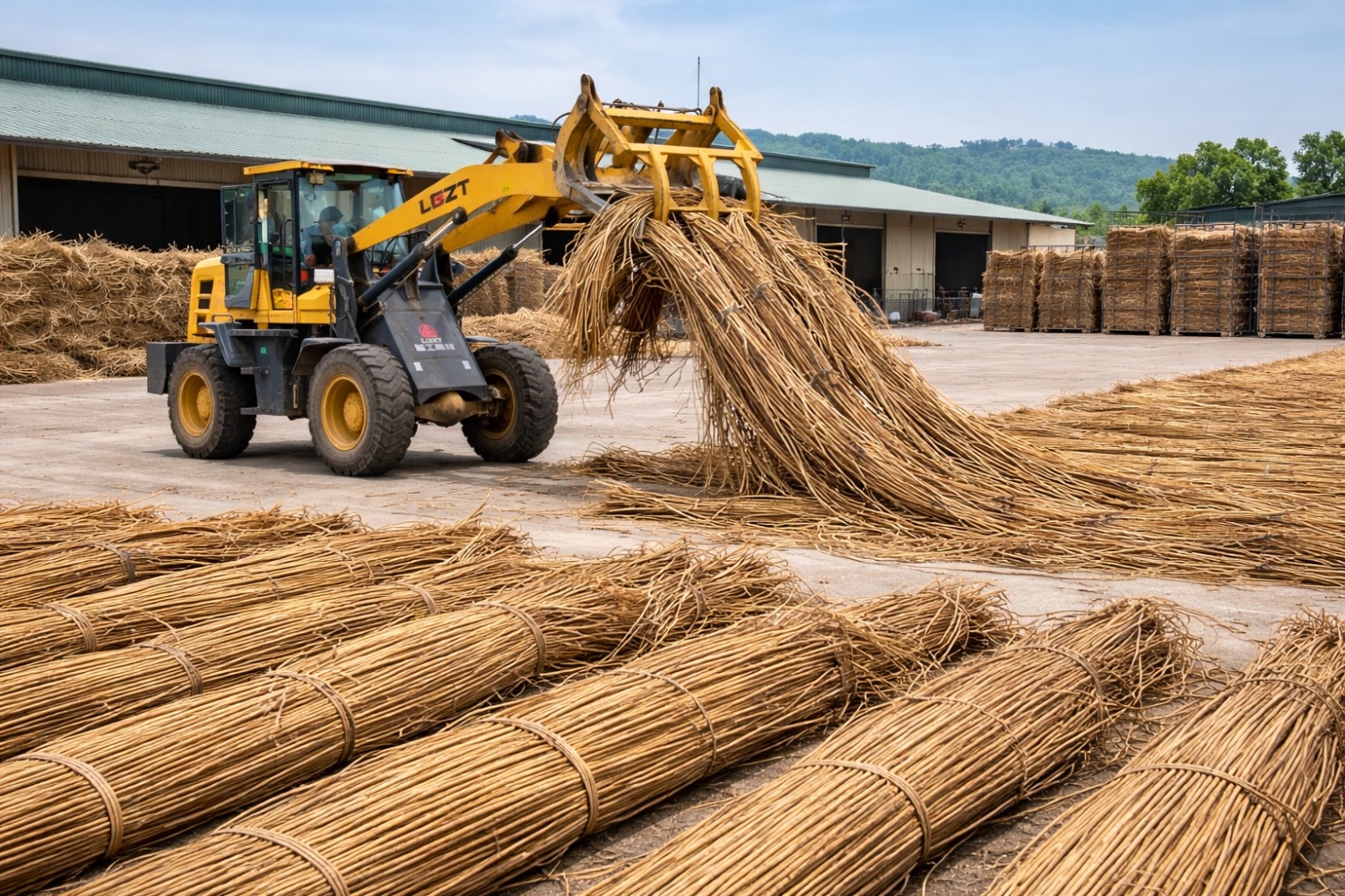 3 DRYING RATTAN AT THE FACTORY