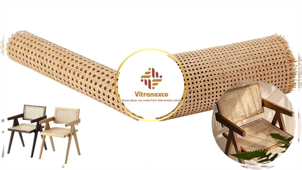 Vietnam rattan webbing roll - natural material for chairs, cabinets & decor