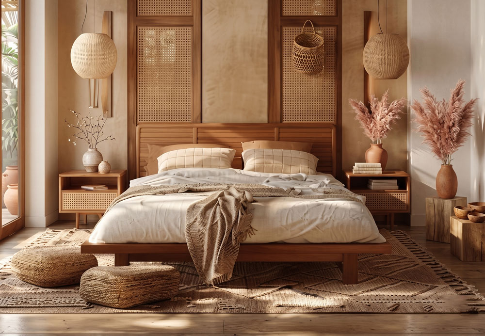 High-end luxury indoor patio rattan furniture set displaying perfect weave consistency
