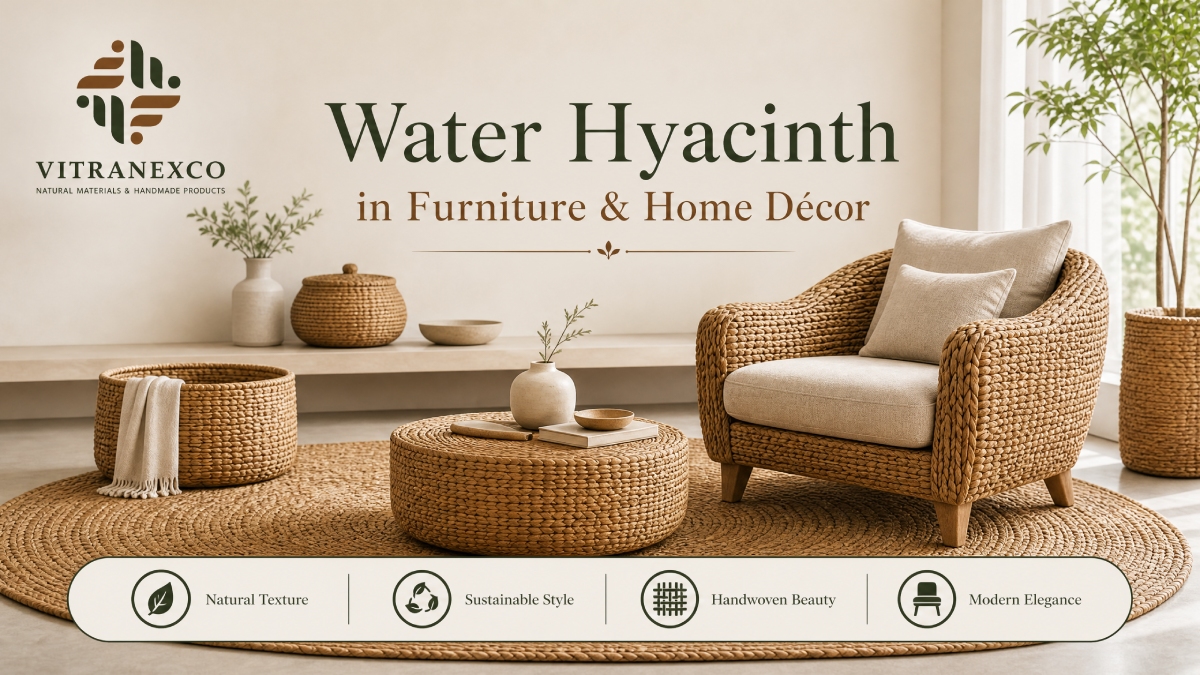 Water Hyacinth Applications in Furniture Interior Decor and Handicrafts by Vitranexco