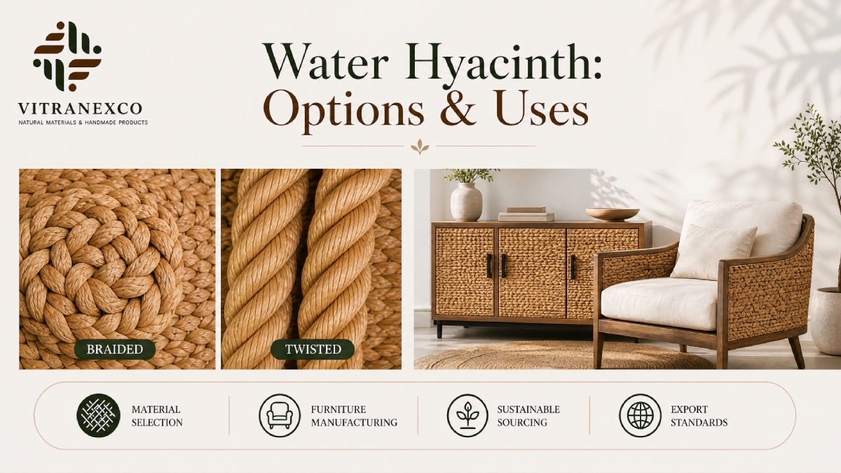 Sourcing Water Hyacinth Materials for Furniture Manufacturing - Vitranexco B2B Supply