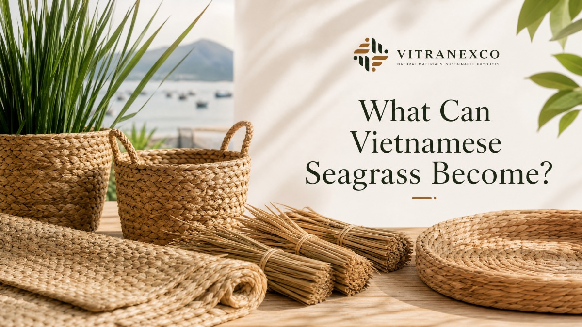 The transformation journey of Vietnamese natural seagrass from raw fiber to finished products banner