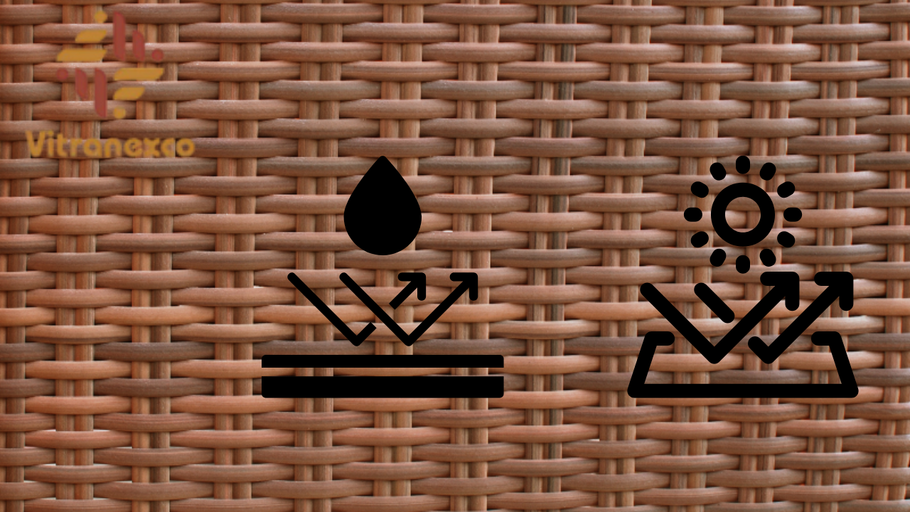 Benefit 1 Exceptional durability and weather resistance of synthetic Vietnam rattan cane webbing